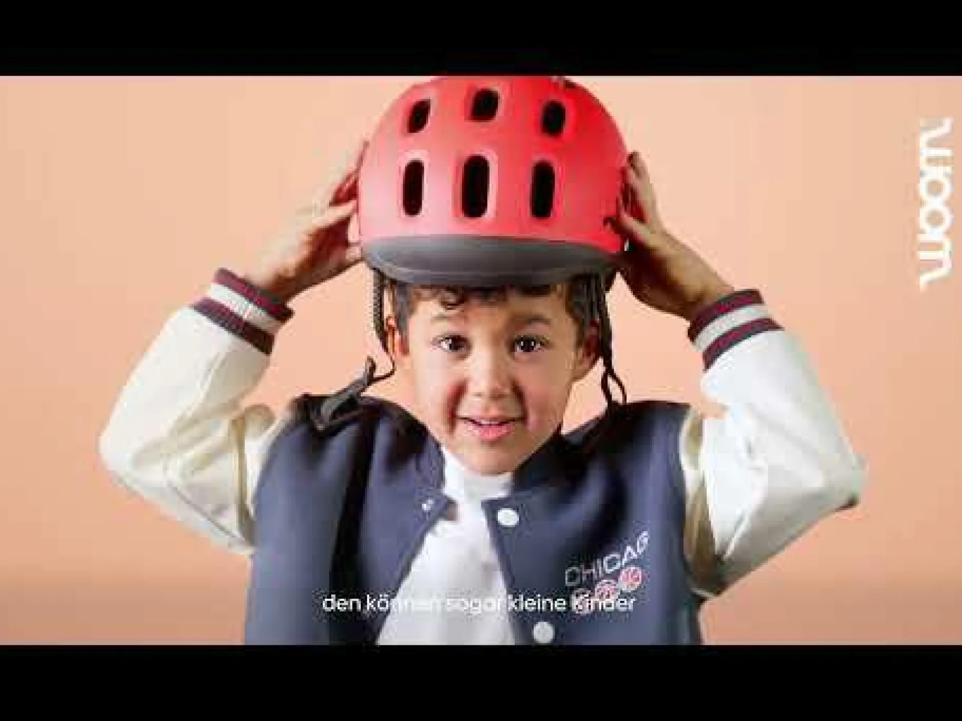 Woom Ready Kinderhelm XS Charcoal Metallic* Fahrradhelme