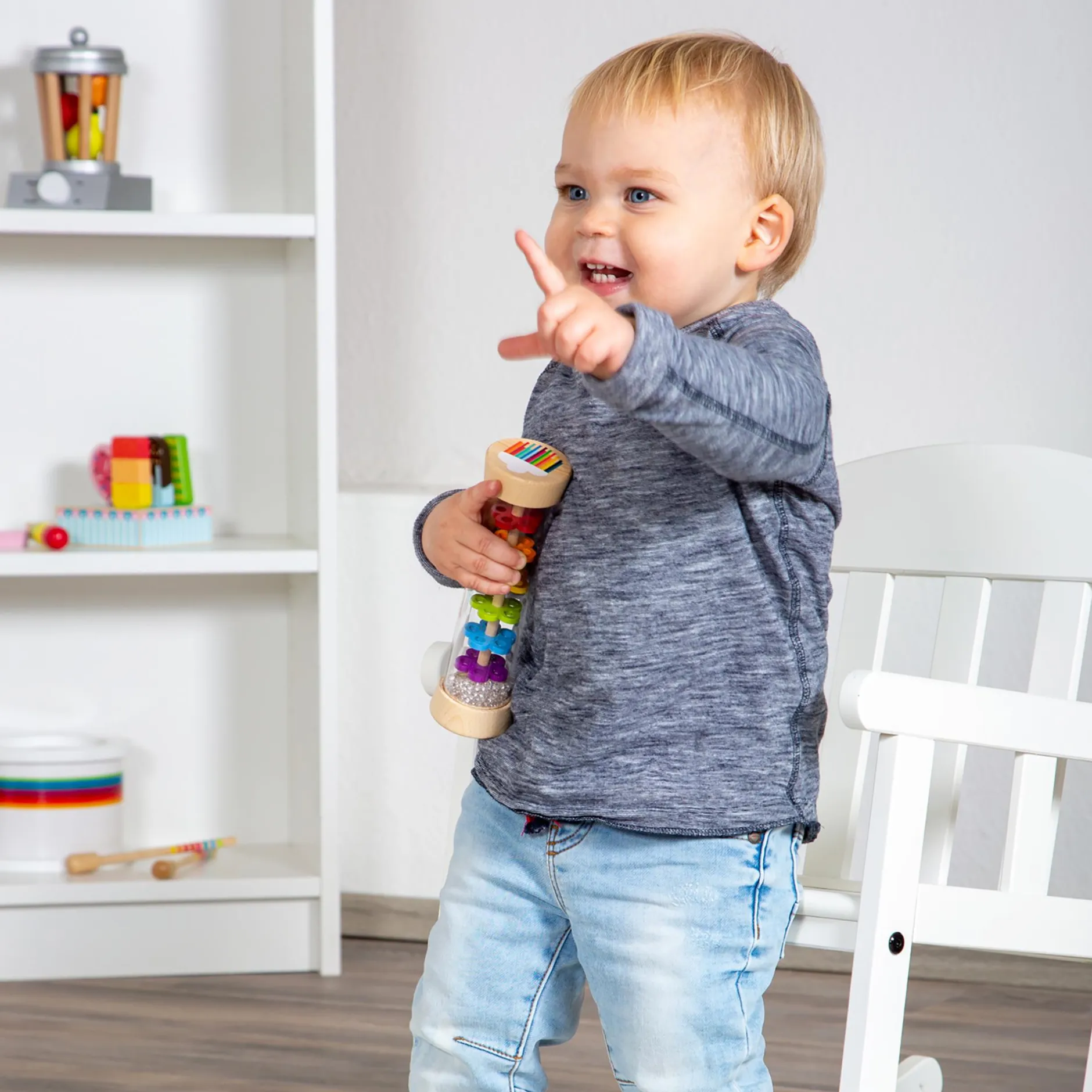 small foot Regenmacher Regenbogen*Kinder Lernspielzeug|Musik