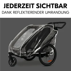 hauck Regenverdeck Bike n Walk*Kinder Fahrradanhänger Zubehör|Kinderwagen Zubehör