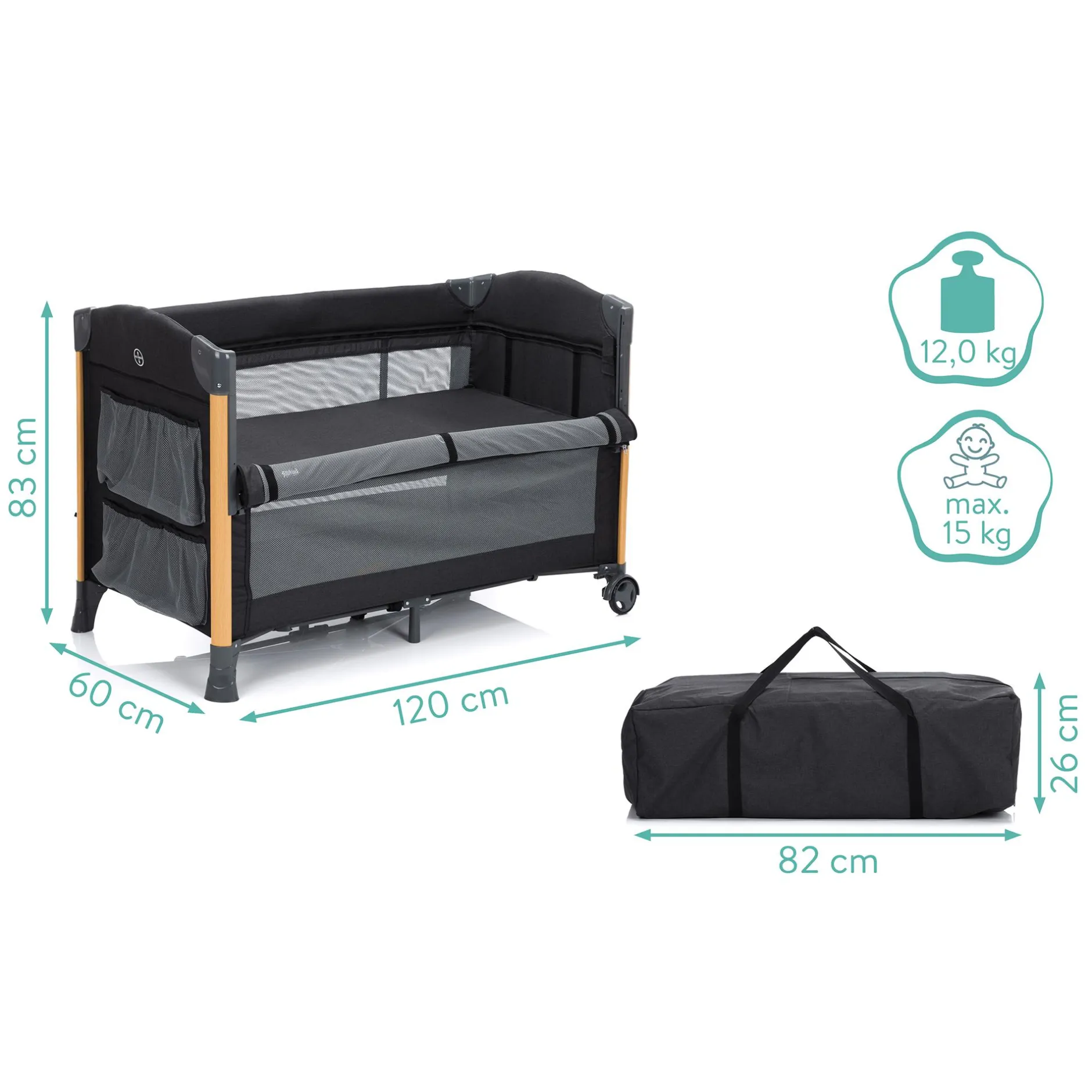 fillikid Reisebeistellbett Cadiz* Reisebetten & Zubehör|Babybetten