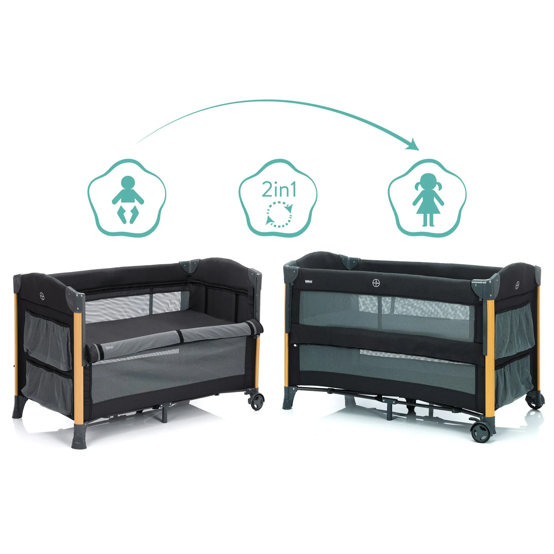 fillikid Reisebeistellbett Cadiz* Reisebetten & Zubehör|Babybetten