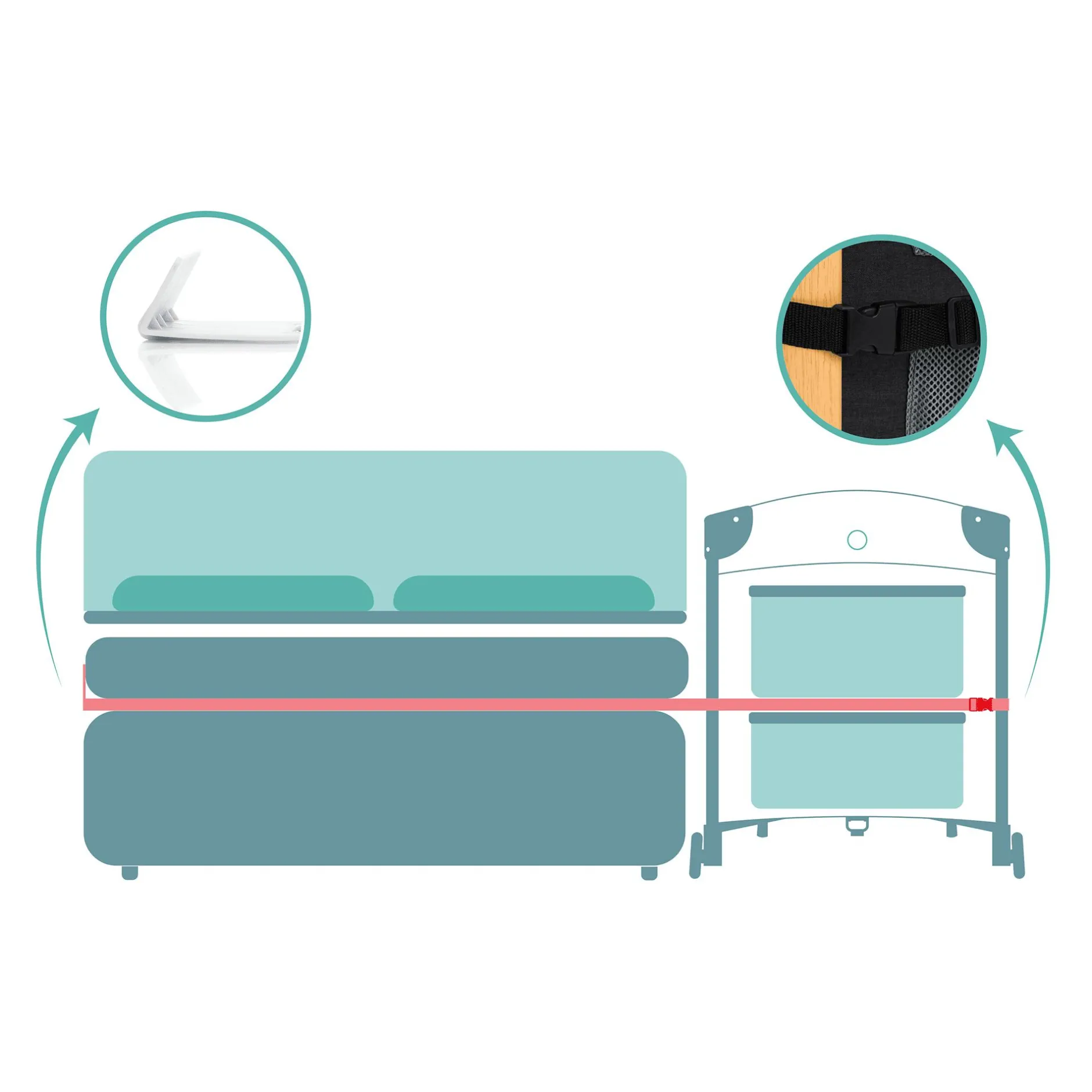 fillikid Reisebeistellbett Cadiz* Reisebetten & Zubehör|Babybetten