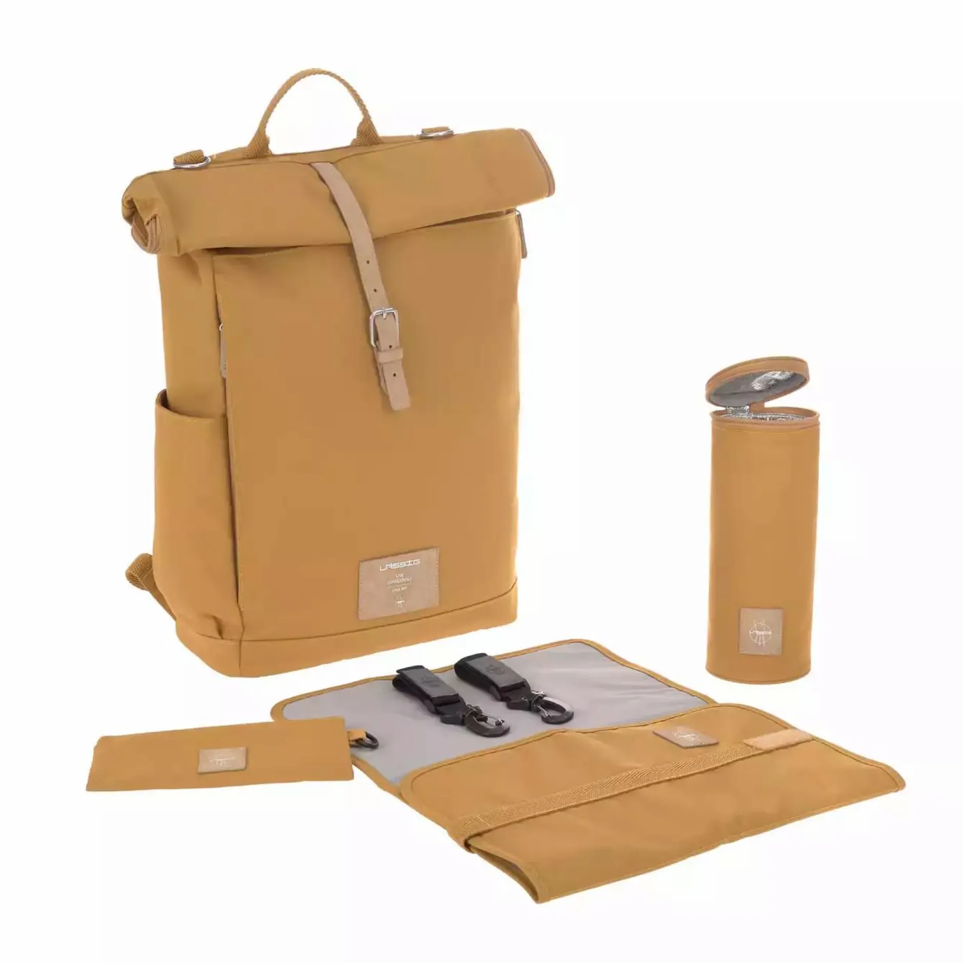 Lu00c4SSIG Rolltop Backpack Green Label* Wickelrucksäcke|Wickeltaschen