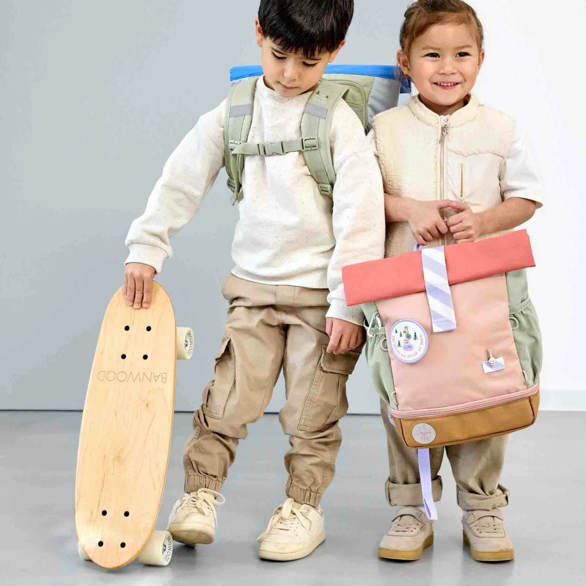 Lu00c4SSIG Rolltop-Kinderrucksack Sunny Explorer Rosa*Kinder Kinderrucksäcke