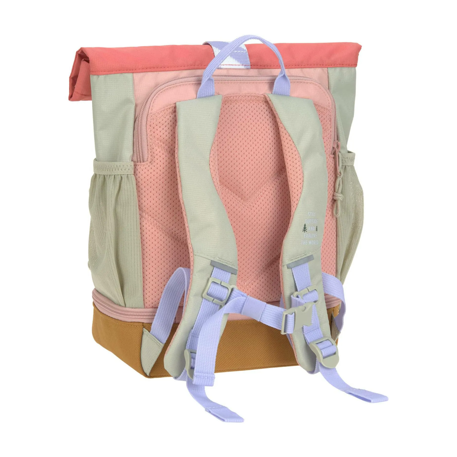 Lu00c4SSIG Rolltop-Kinderrucksack Sunny Explorer Rosa*Kinder Kinderrucksäcke