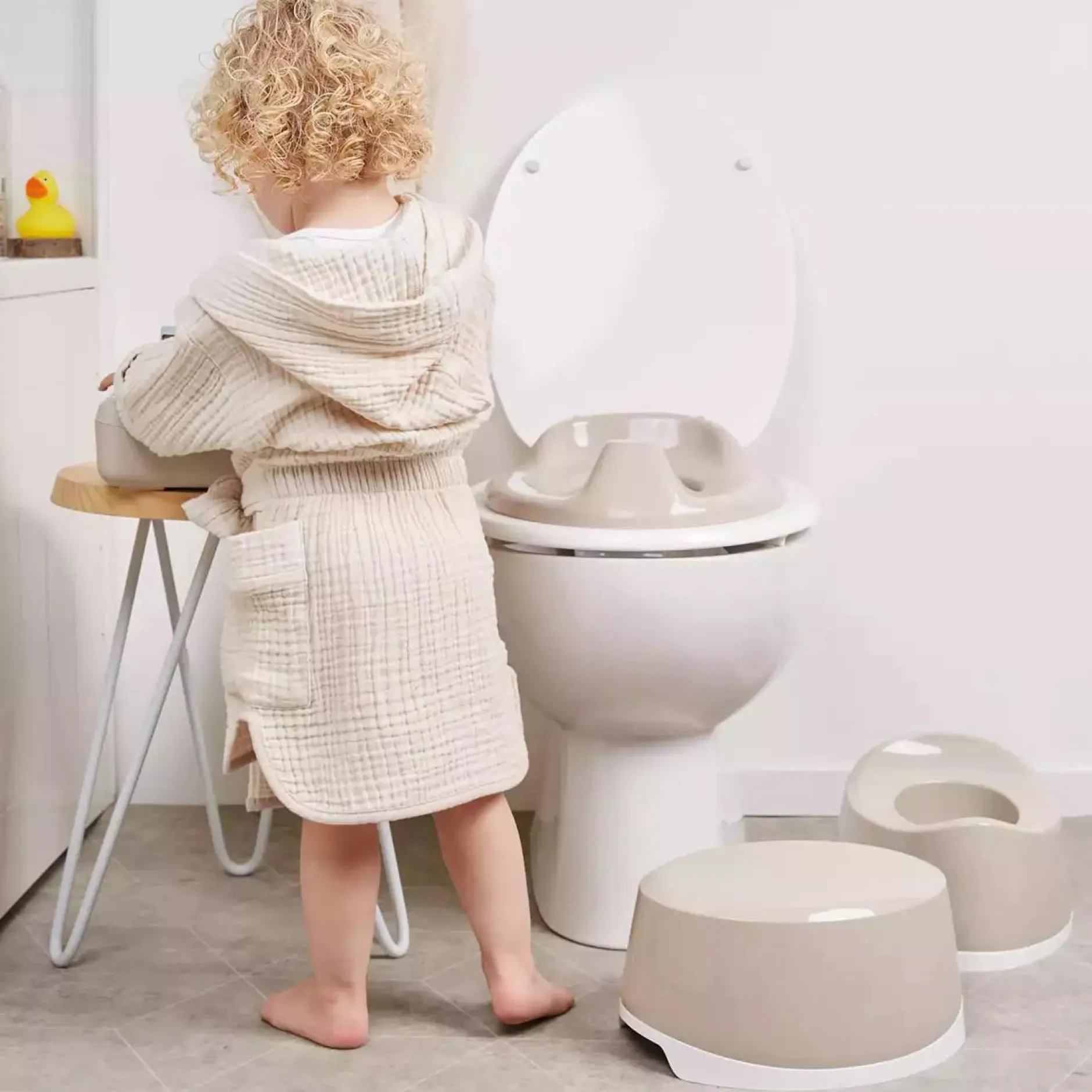 bu00e9bu00e9-jou Schemel Taupe* Tritthocker