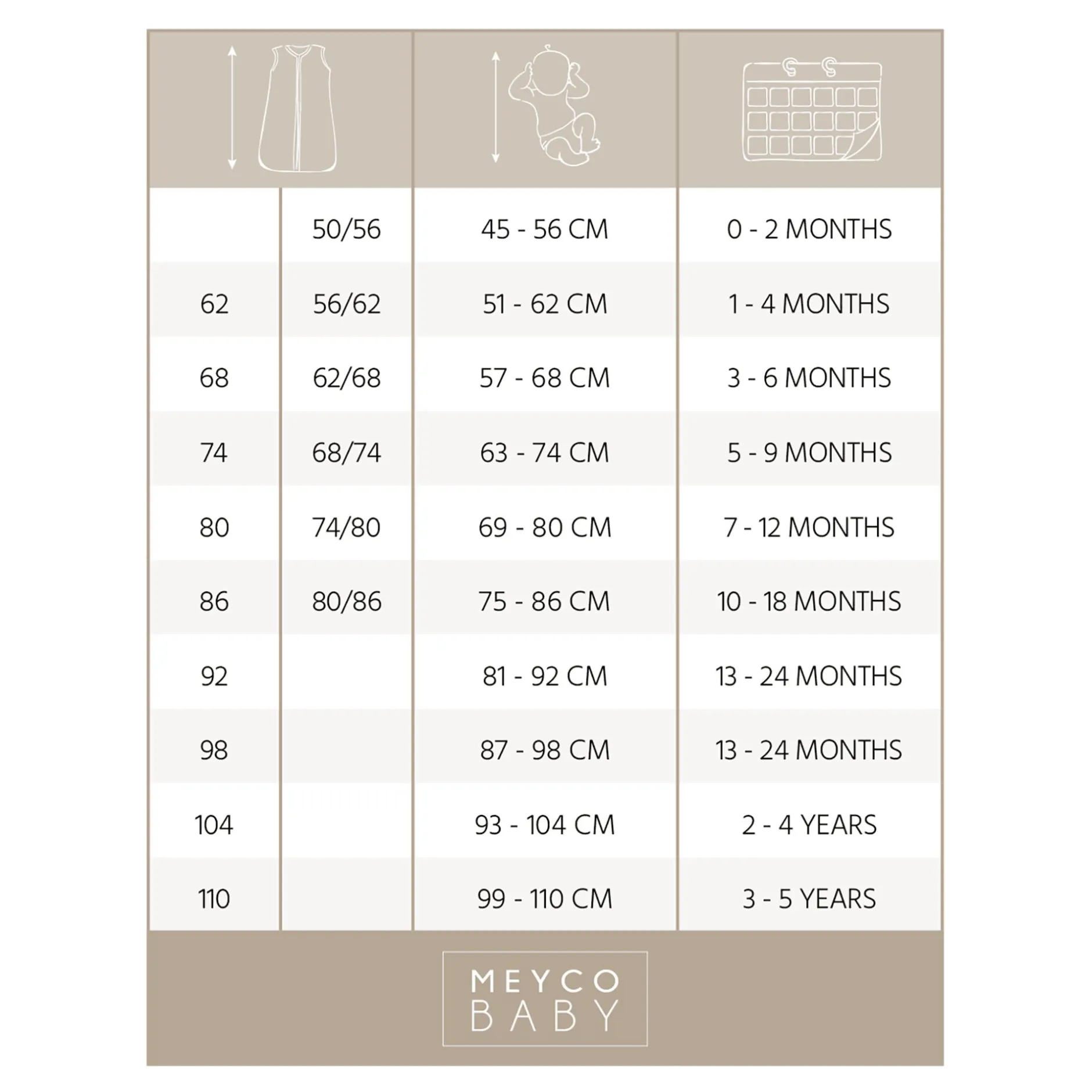 MEYCO Schlafsack-Overall Animal 80 cm* Schlafsäcke|Schlafsäcke