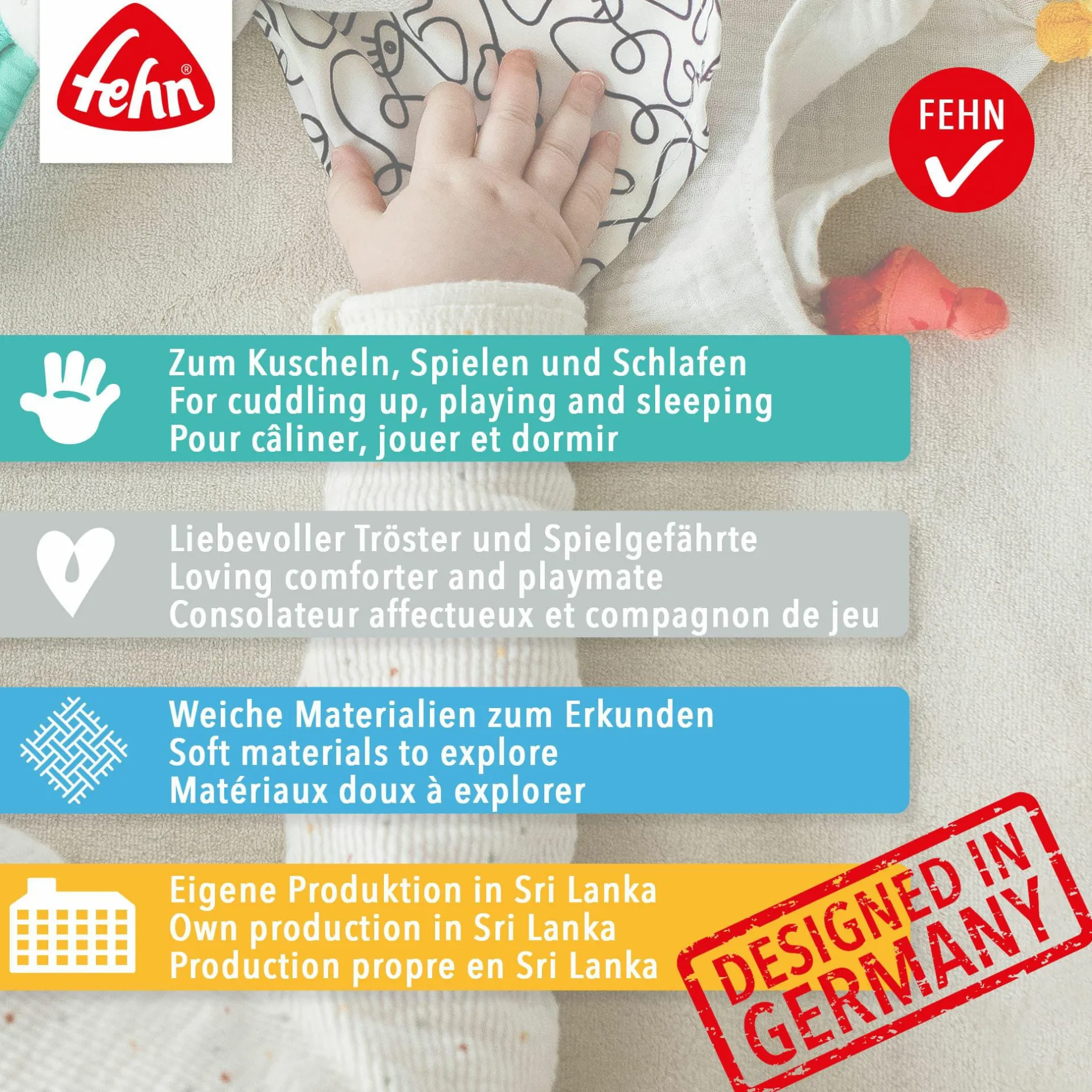 fehn Schmusetuch Chamäleon* Schmusetücher