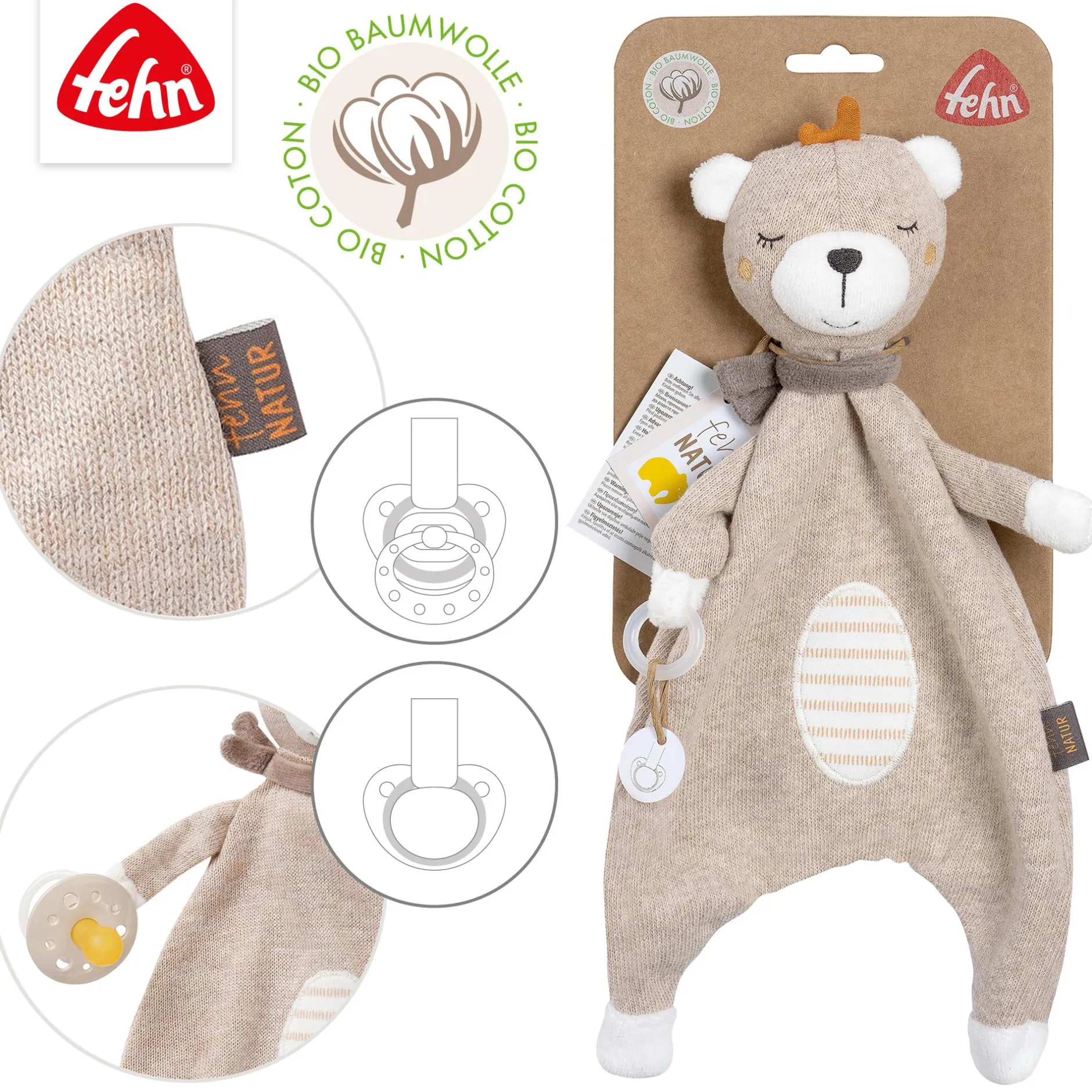 fehn Schmusetuch Teddy* Schmusetücher
