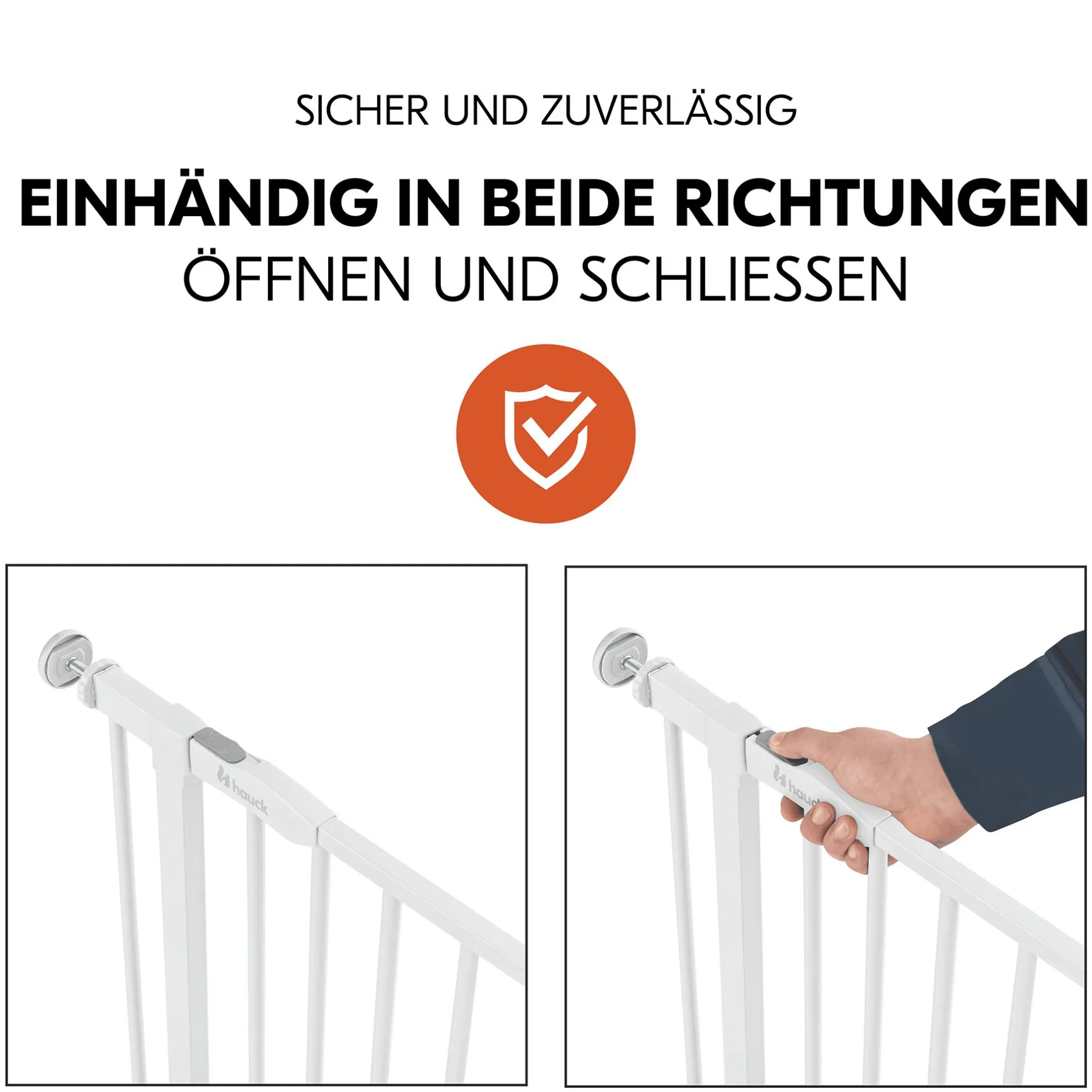 hauck Schutzgitter-Set Open N Stop 2 mit 21 cm Verlängerung White* Tür- & Treppenschutzgitter