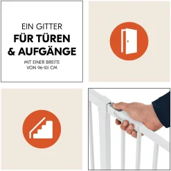 hauck Schutzgitter-Set Open N Stop 2 mit 21 cm Verlängerung White* Tür- & Treppenschutzgitter