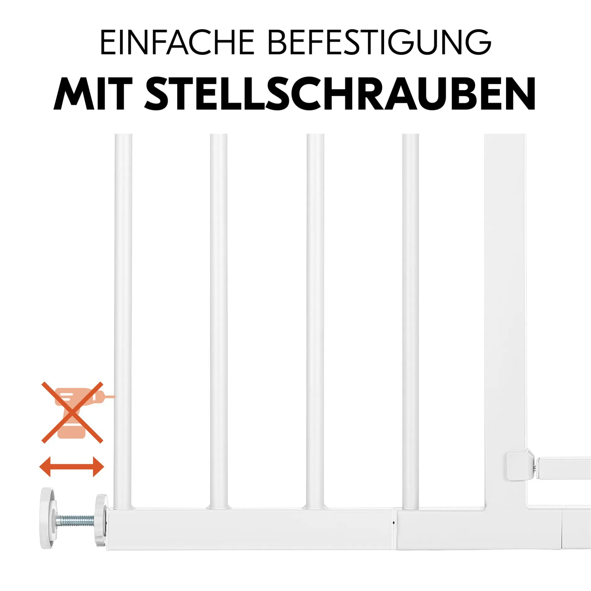 hauck Schutzgitter-Set Open N Stop 2 mit 21 cm Verlängerung White* Tür- & Treppenschutzgitter