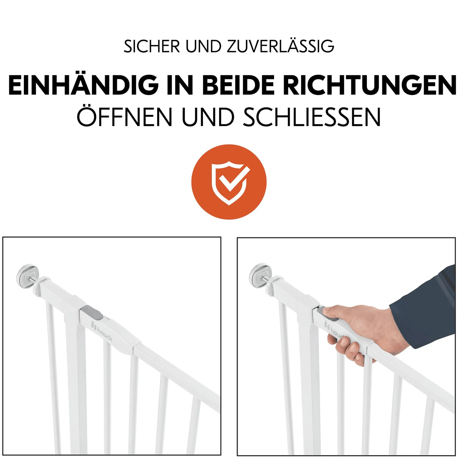 hauck Schutzgitter-Set Open N Stop 2 mit 9 cm Verlängerung White* Tür- & Treppenschutzgitter