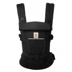 ERGObaby Set Adapt Soft Flex Mesh Onyx Black mit Rain & Wind Carrier Cover* Babytragen