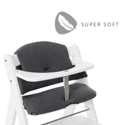hauck Set Alpha Plus Creme & Alpha Select Jersey Charcoal* Hochstuhl Zubehör|Treppenhochstühle