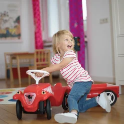 BIG Set Bobby Car mit Bobby Caddy Anhänger*Kinder Kinderfahrzeuge