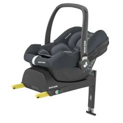 MAXI-COSI Set CabrioFix i-Size Essential Graphite mit Base*Kinder Babyschalen 0-13 Kg, Gruppe 0+