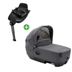 nuna Set CARI next Granite mit BASE next*Kinder Babyschalen 0-13 Kg, Gruppe 0+