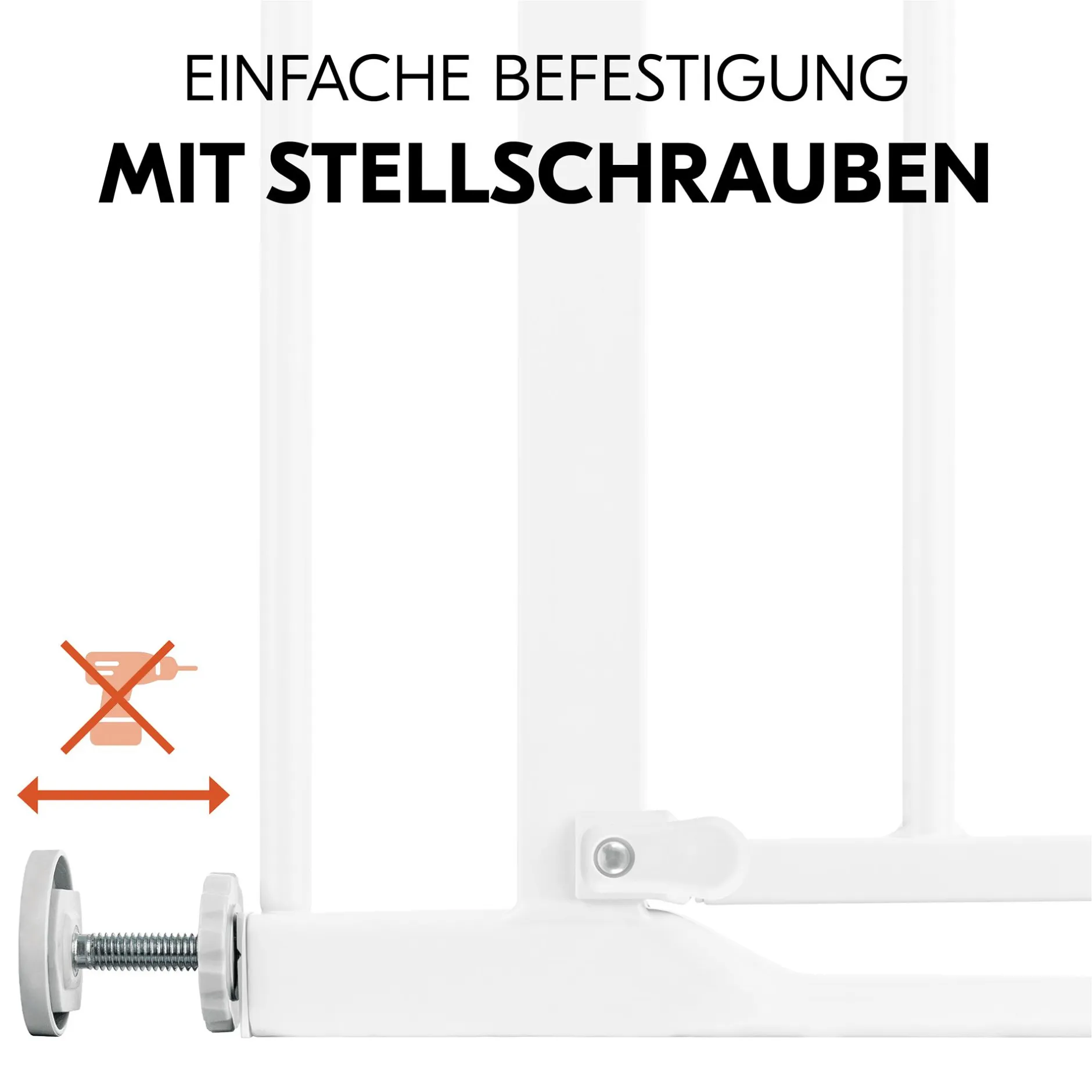 hauck Set Clear Step 2 mit 9 cm Verlängerung White* Tür- & Treppenschutzgitter