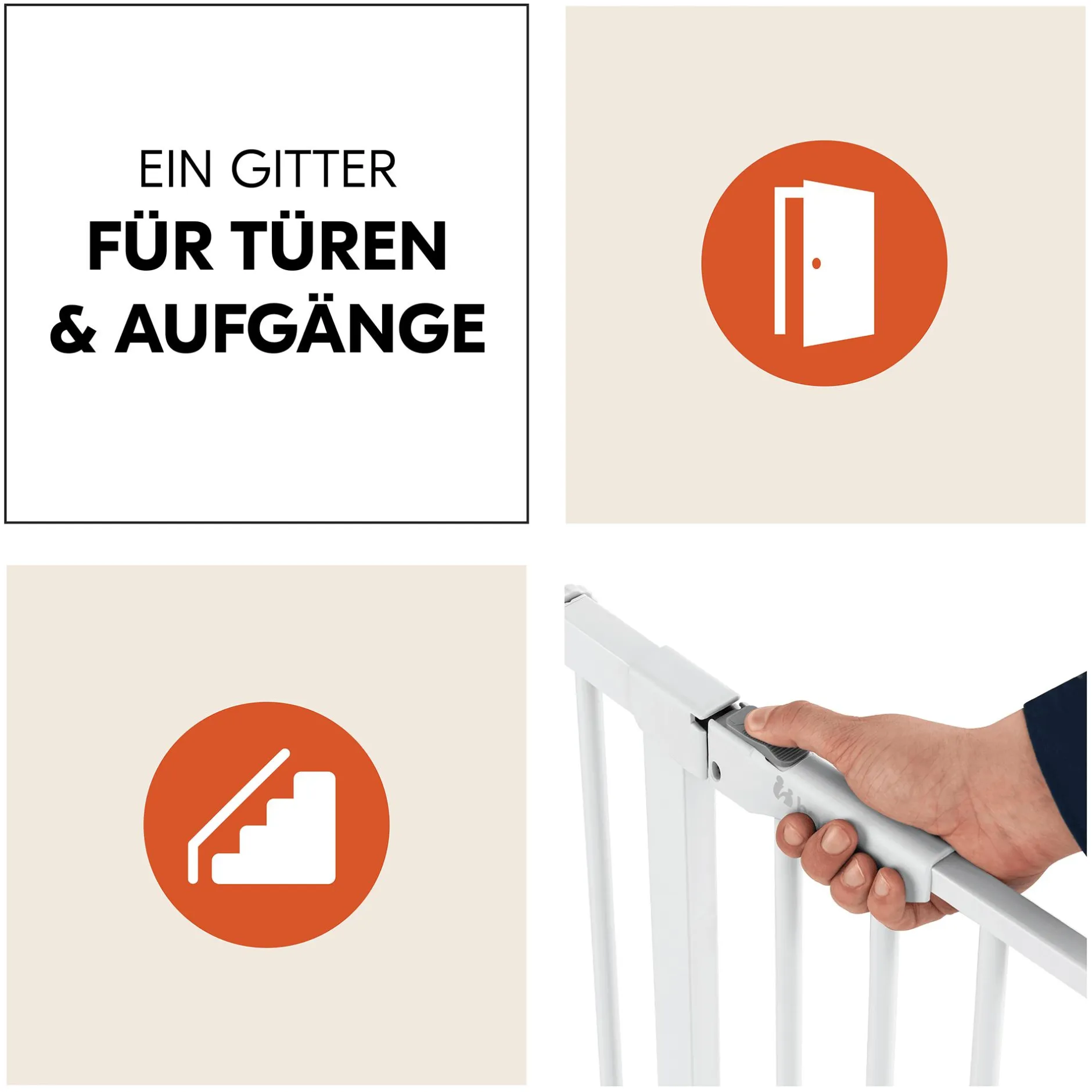 hauck Set Clear Step Autoclose 2 mit 21 cm Verlängerung White* Tür- & Treppenschutzgitter