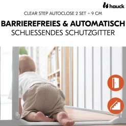 hauck Set Clear Step Autoclose 2 mit 9 cm Verlängerung White* Tür- & Treppenschutzgitter