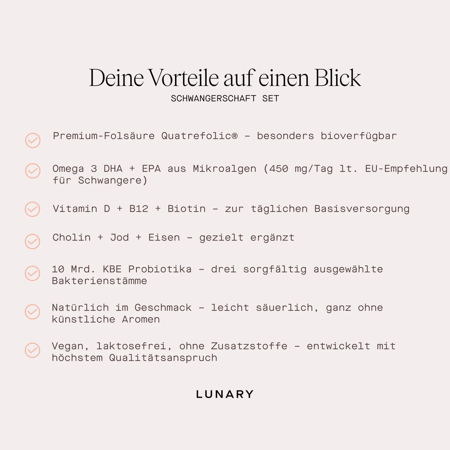 Lunary Set Daily Essential plus Schwangerschaft Boost* Hausapotheke|Nahrungsergänzung & Vitamine