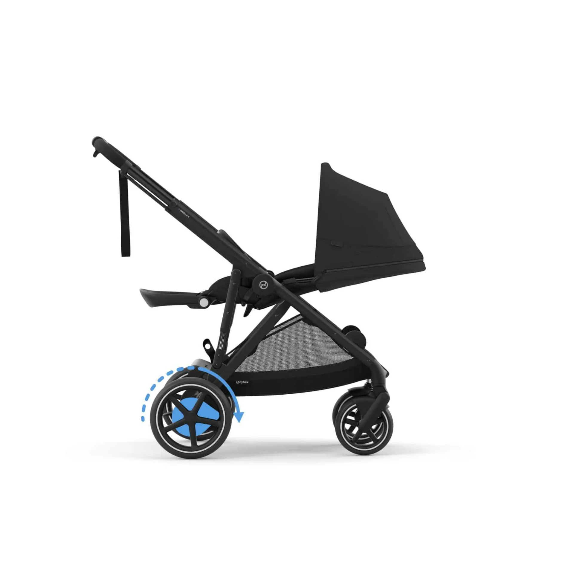 cybex PLATINUM Set e-Gazelle S Moon Black mit Wanne*Kinder Kombi-Kinderwagen