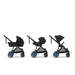 cybex PLATINUM Set e-Gazelle S Moon Black mit Wanne*Kinder Kombi-Kinderwagen