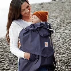 ERGObaby Set Embrace Pure Black mit Rain & Wind Carrier Cover* Babytragen