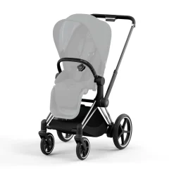cybex PLATINUM Set e-Priam Rahmen Chrome Black mit Wanne Lux und Sitzpaket Cozy*Kinder Kinderwagen Komplettsets|Kombi-Kinderwagen
