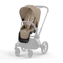 cybex PLATINUM Set e-Priam Rahmen Chrome Black mit Wanne Lux und Sitzpaket Cozy*Kinder Kinderwagen Komplettsets|Kombi-Kinderwagen