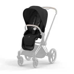 cybex PLATINUM Set e-Priam Rahmen Matt Black mit Wanne Lux und Sitzpaket Sepia Black*Kinder Kinderwagen Komplettsets|Kombi-Kinderwagen