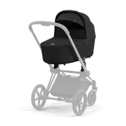 cybex PLATINUM Set e-Priam Rahmen Matt Black mit Wanne Lux und Sitzpaket Sepia Black*Kinder Kinderwagen Komplettsets|Kombi-Kinderwagen