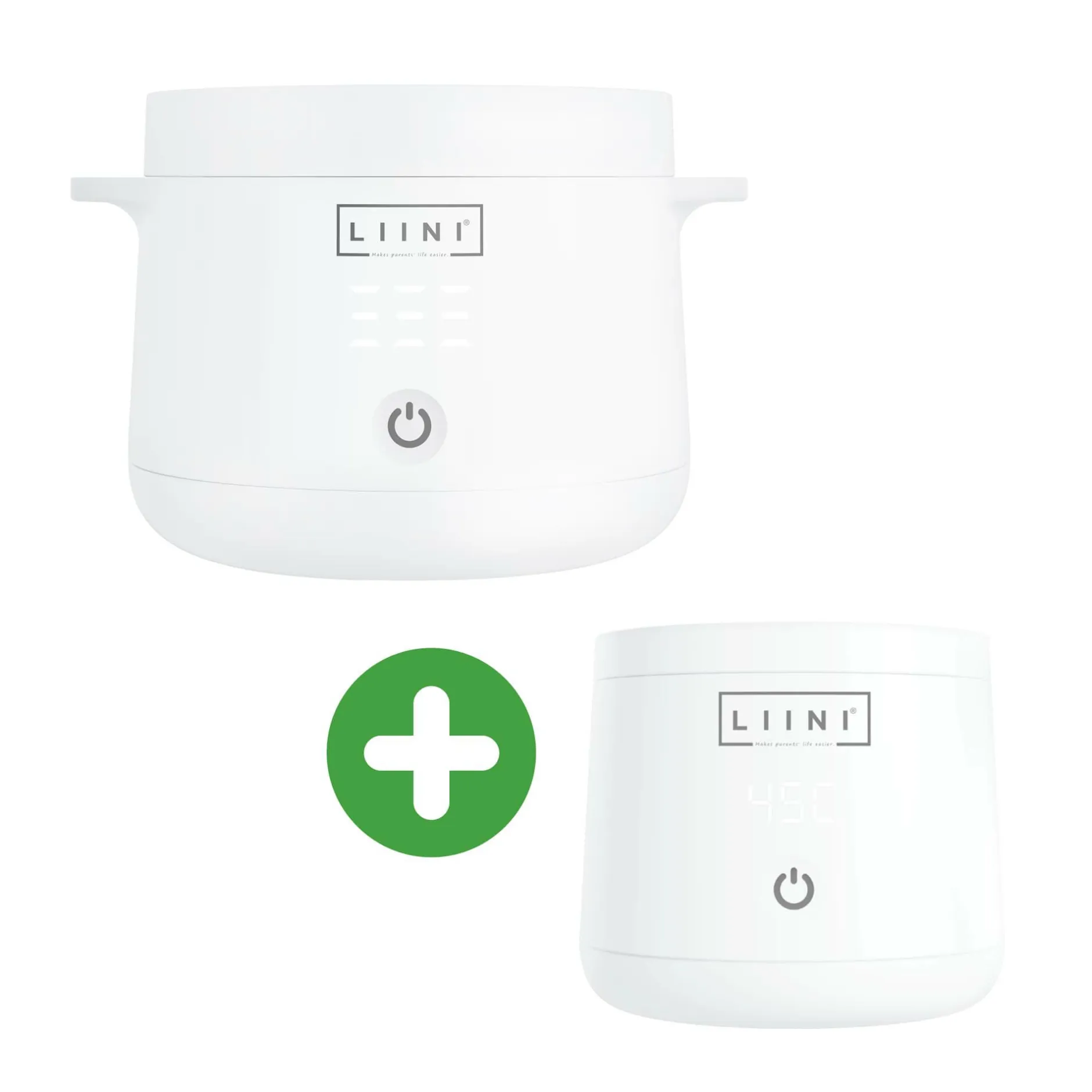 LIINI Set Flaschenwärmer 3.0 und Breiwärmer Weiss* Babykostwärmer