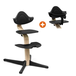STOKKE Set Nomi® Stuhl Natural Black mit Baby Set* Treppenhochstühle