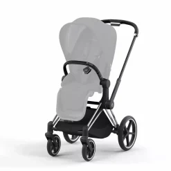cybex PLATINUM Set Priam Rahmen Chrome Black mit Wanne Lux und Sitzpaket Sepia Black*Kinder Kinderwagen Zubehör|Kombi-Kinderwagen