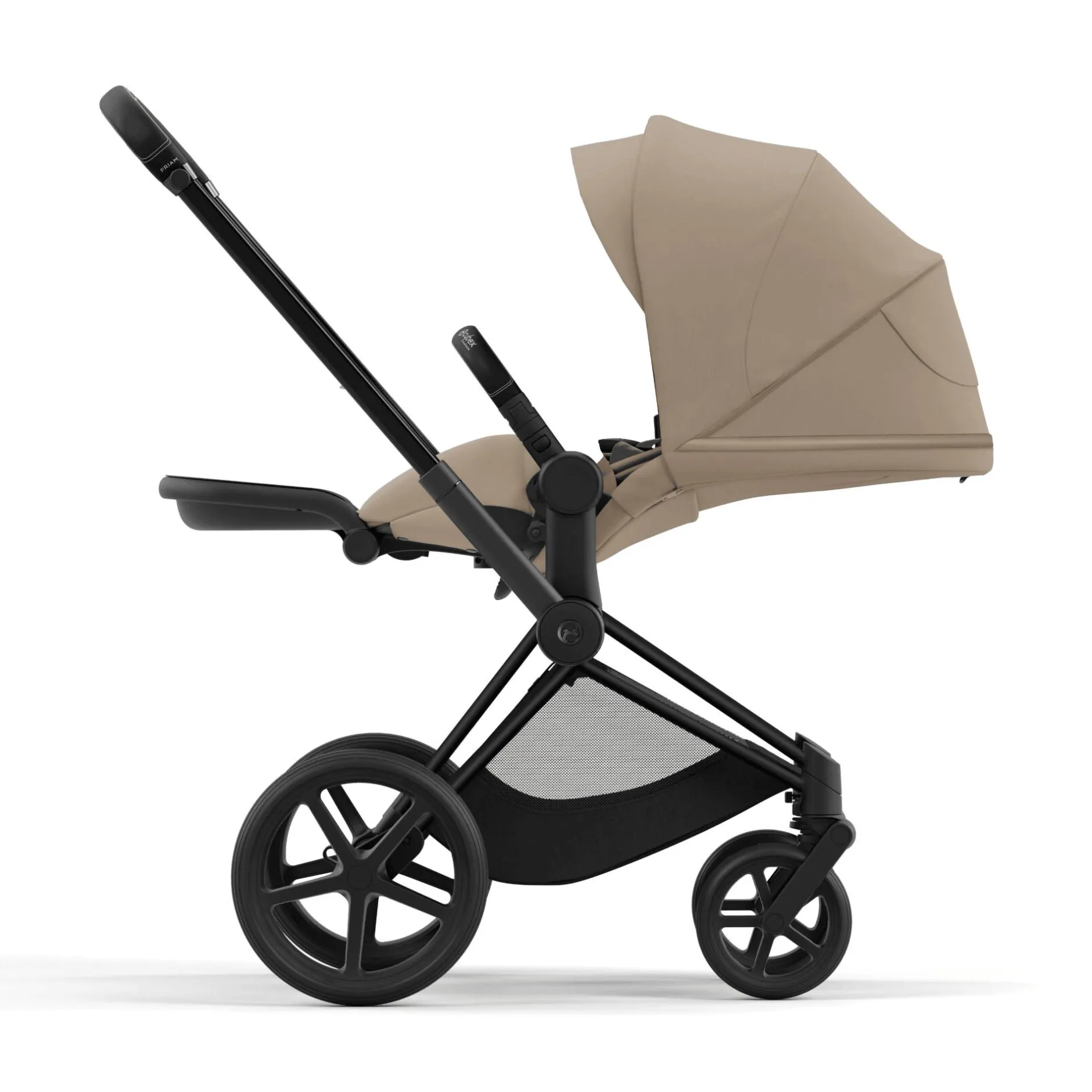 cybex PLATINUM Set Priam Rahmen Matt Black mit Wanne Lux und Sitzpaket Cozy*Kinder Kinderwagen Zubehör|Kombi-Kinderwagen