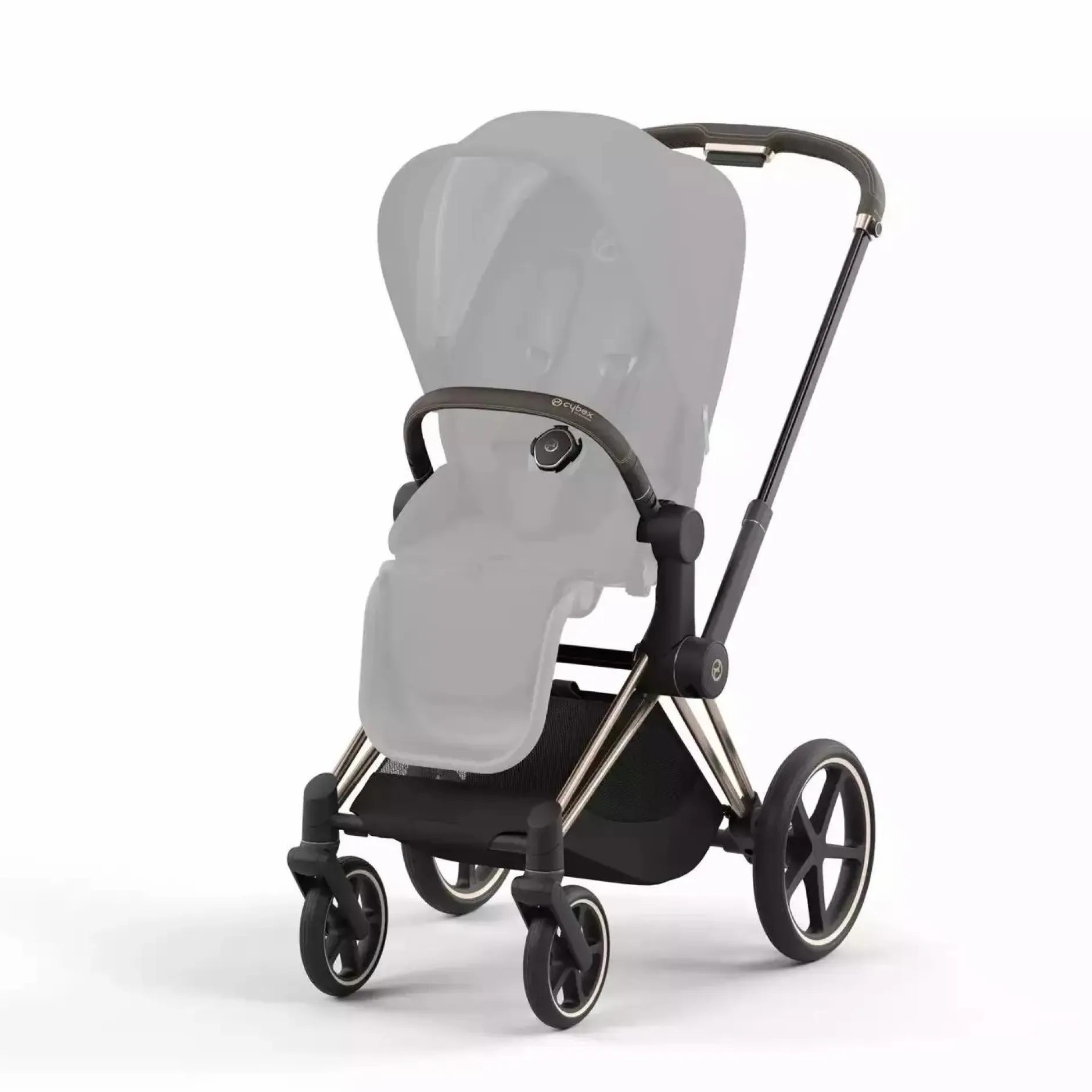 cybex PLATINUM Set Priam Rahmen Rosegold mit Wanne Lux und Sitzpaket Sepia Black*Kinder Kombi-Kinderwagen|Kinderwagen Zubehör