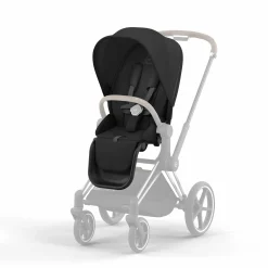 cybex PLATINUM Set Priam Rahmen Rosegold mit Wanne Lux und Sitzpaket Sepia Black*Kinder Kombi-Kinderwagen|Kinderwagen Zubehör
