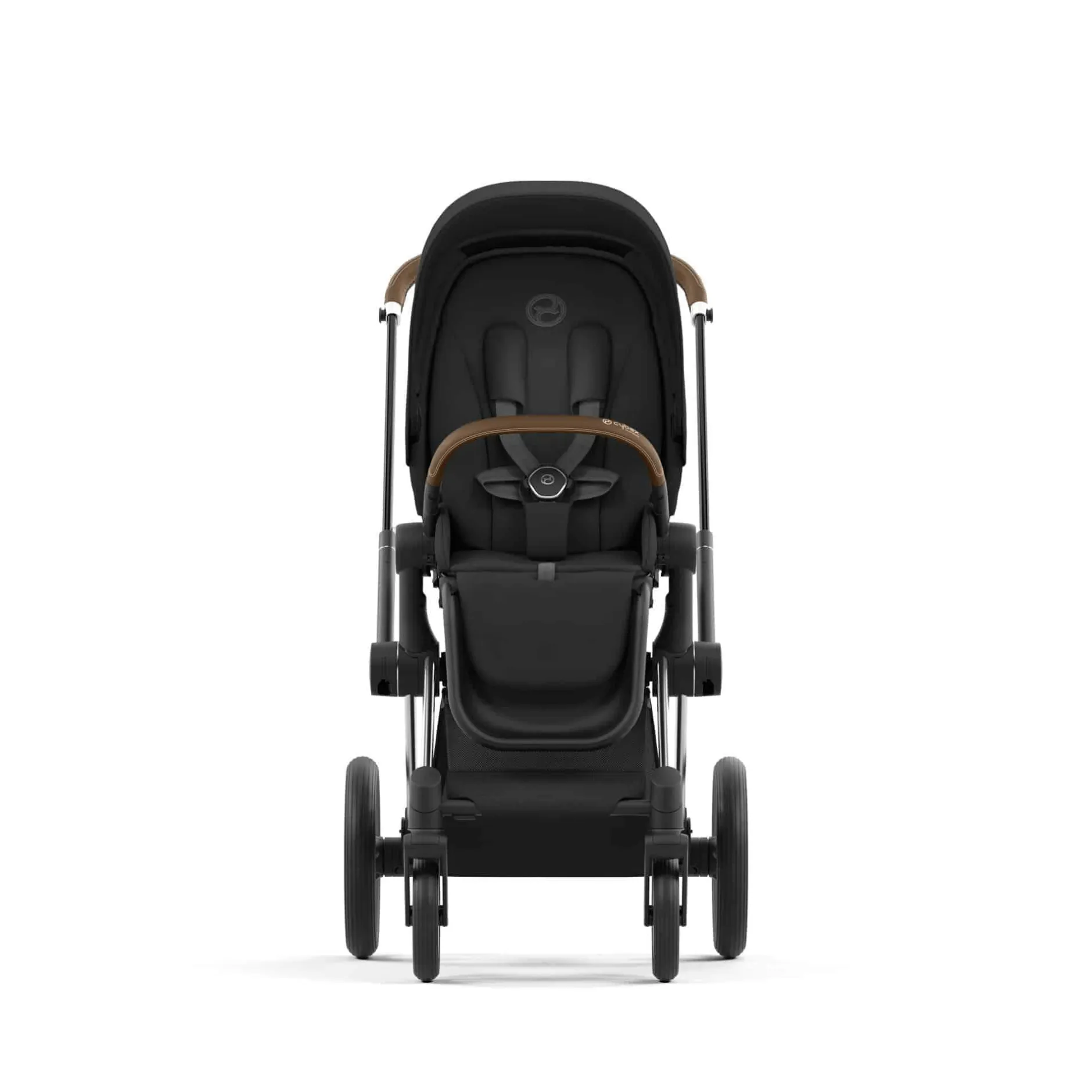 cybex PLATINUM Set Priam Rahmen Rosegold mit Wanne Lux und Sitzpaket Sepia Black*Kinder Kombi-Kinderwagen|Kinderwagen Zubehör