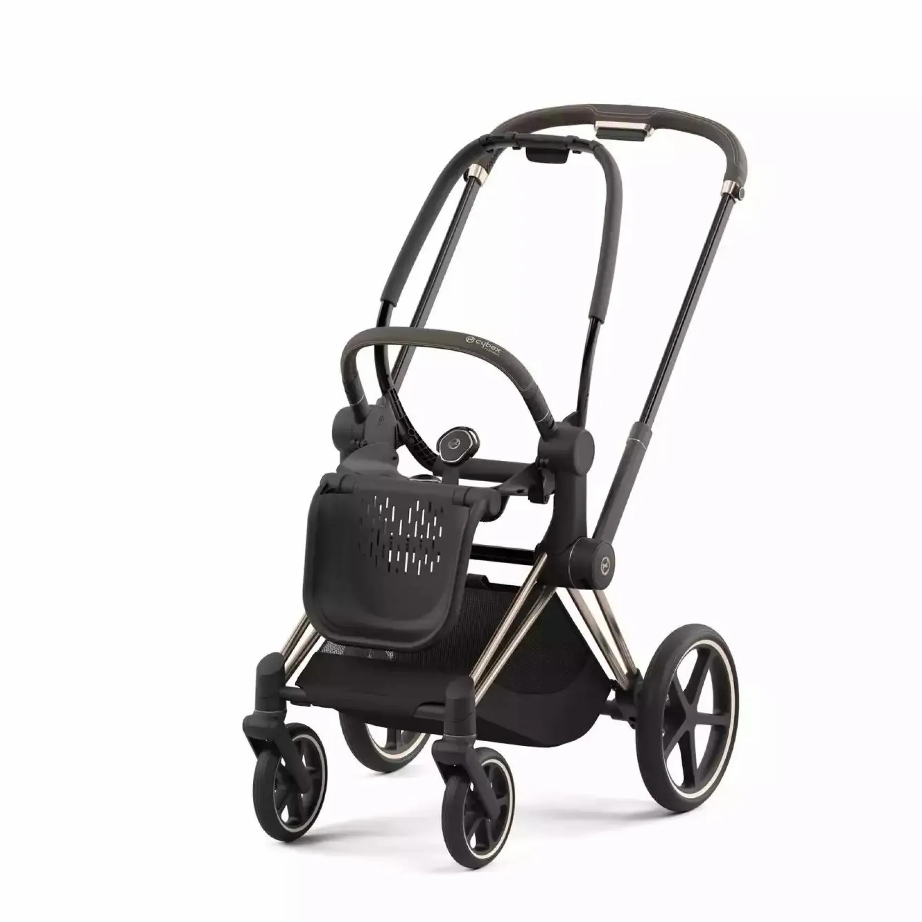 cybex PLATINUM Set Priam Rahmen Rosegold mit Wanne Lux und Sitzpaket Sepia Black*Kinder Kombi-Kinderwagen|Kinderwagen Zubehör