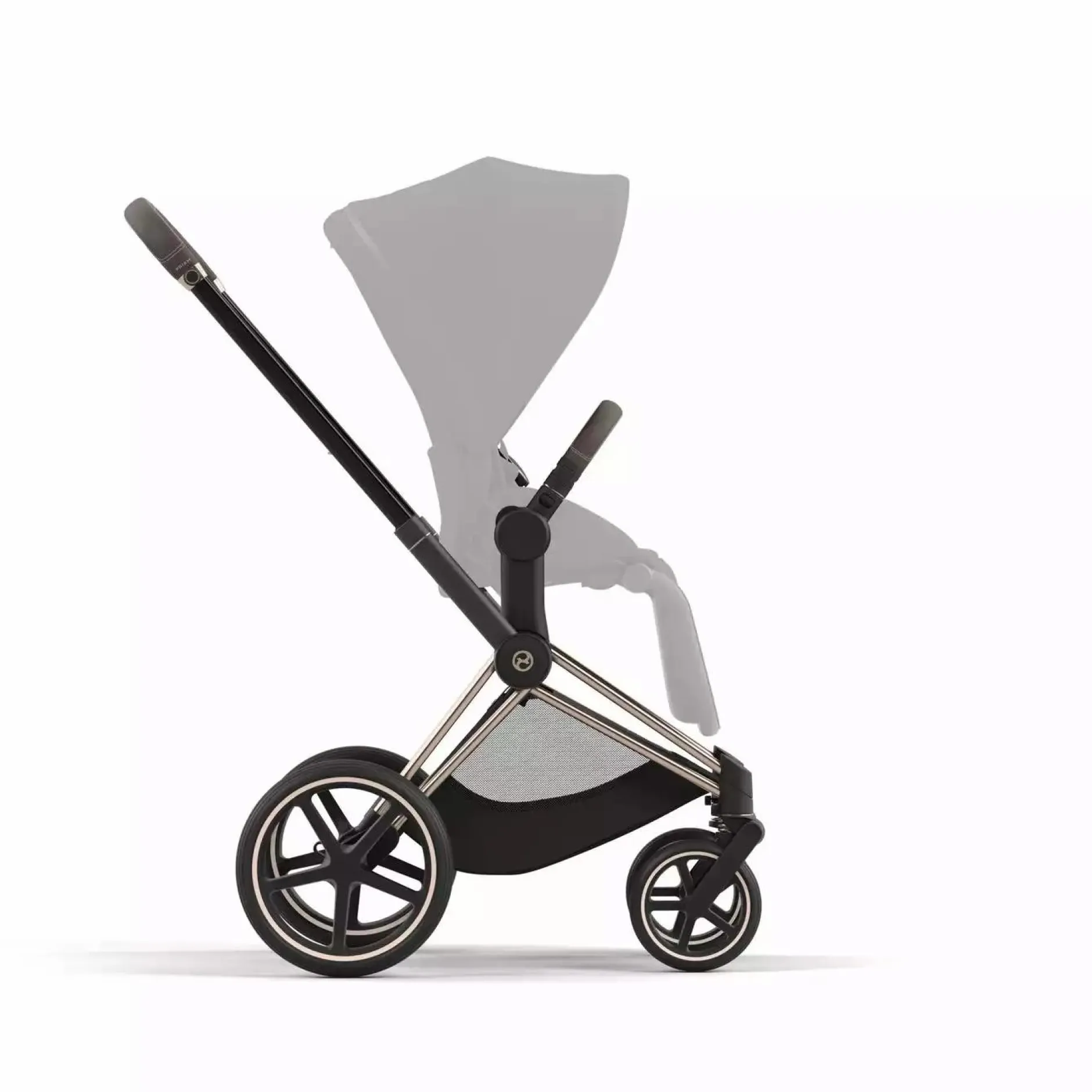 cybex PLATINUM Set Priam Rahmen Rosegold mit Wanne Lux und Sitzpaket Sepia Black*Kinder Kombi-Kinderwagen|Kinderwagen Zubehör