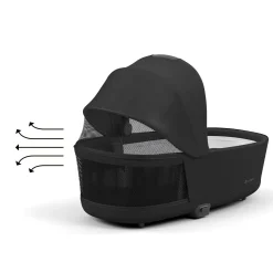 cybex PLATINUM Set Priam Rahmen Rosegold mit Wanne Lux und Sitzpaket Sepia Black*Kinder Kombi-Kinderwagen|Kinderwagen Zubehör