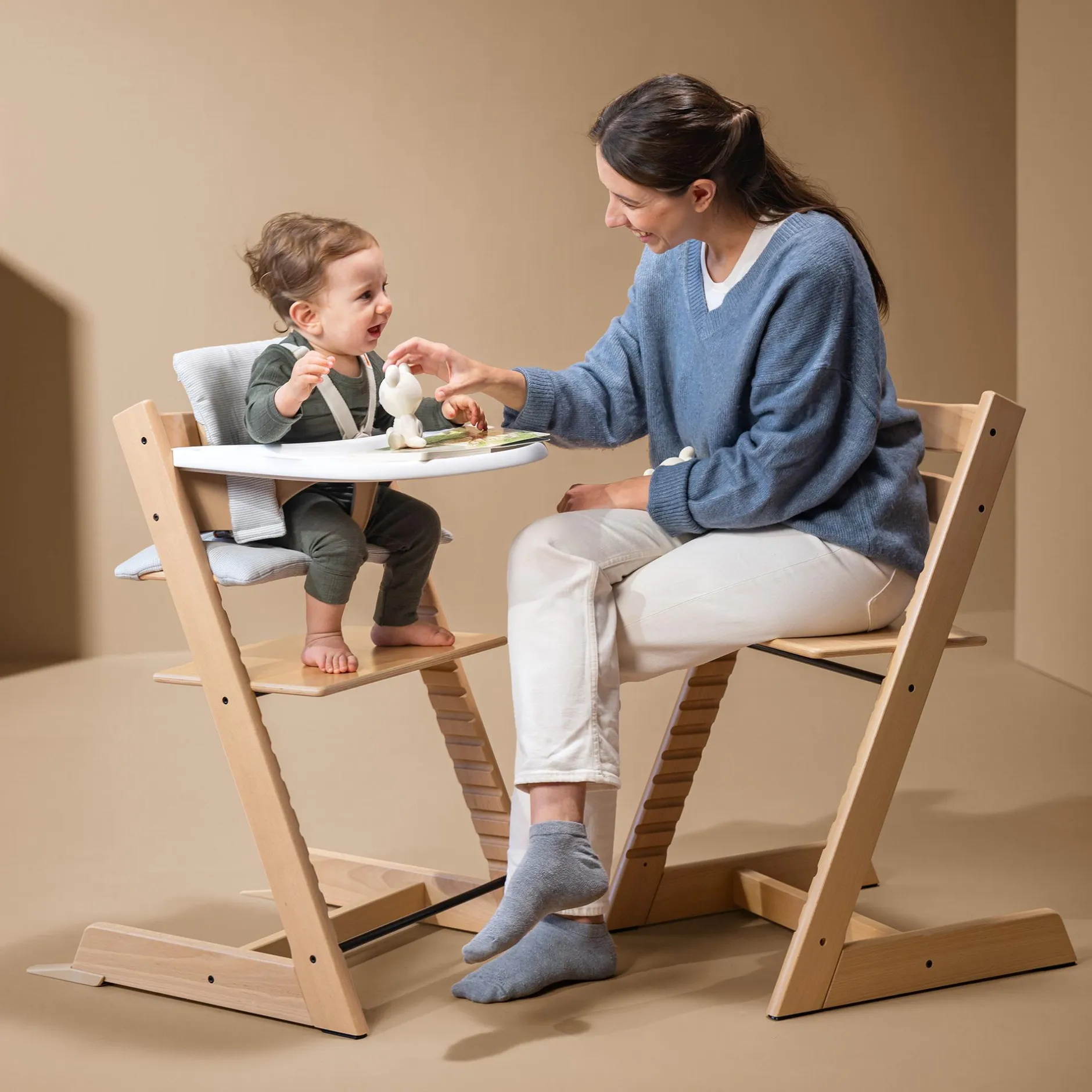 STOKKE Set Tripp Trapp® Natural mit Baby Set und Tablett* Treppenhochstühle