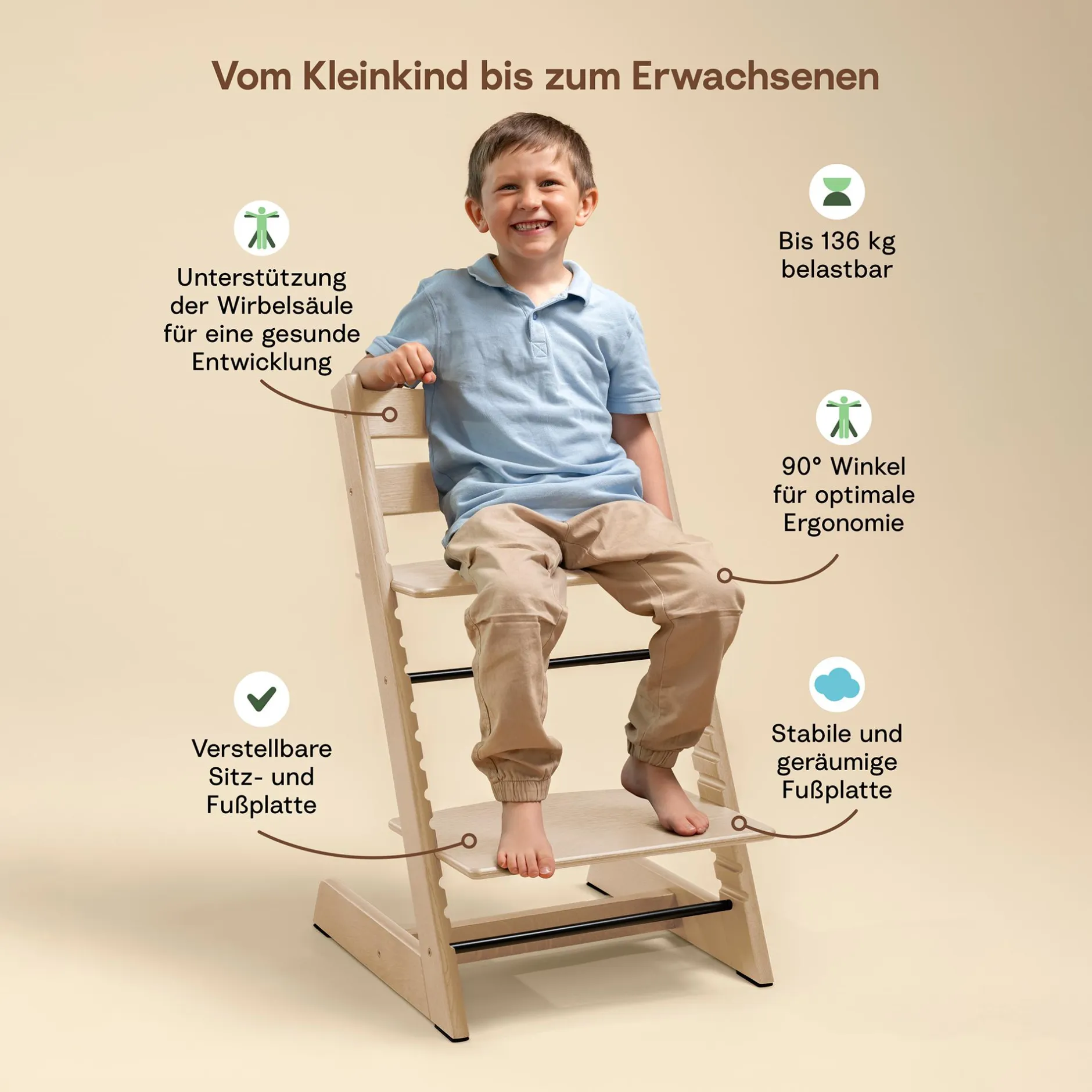 STOKKE Set Tripp Trapp® Natural mit Baby Set und Tablett* Treppenhochstühle