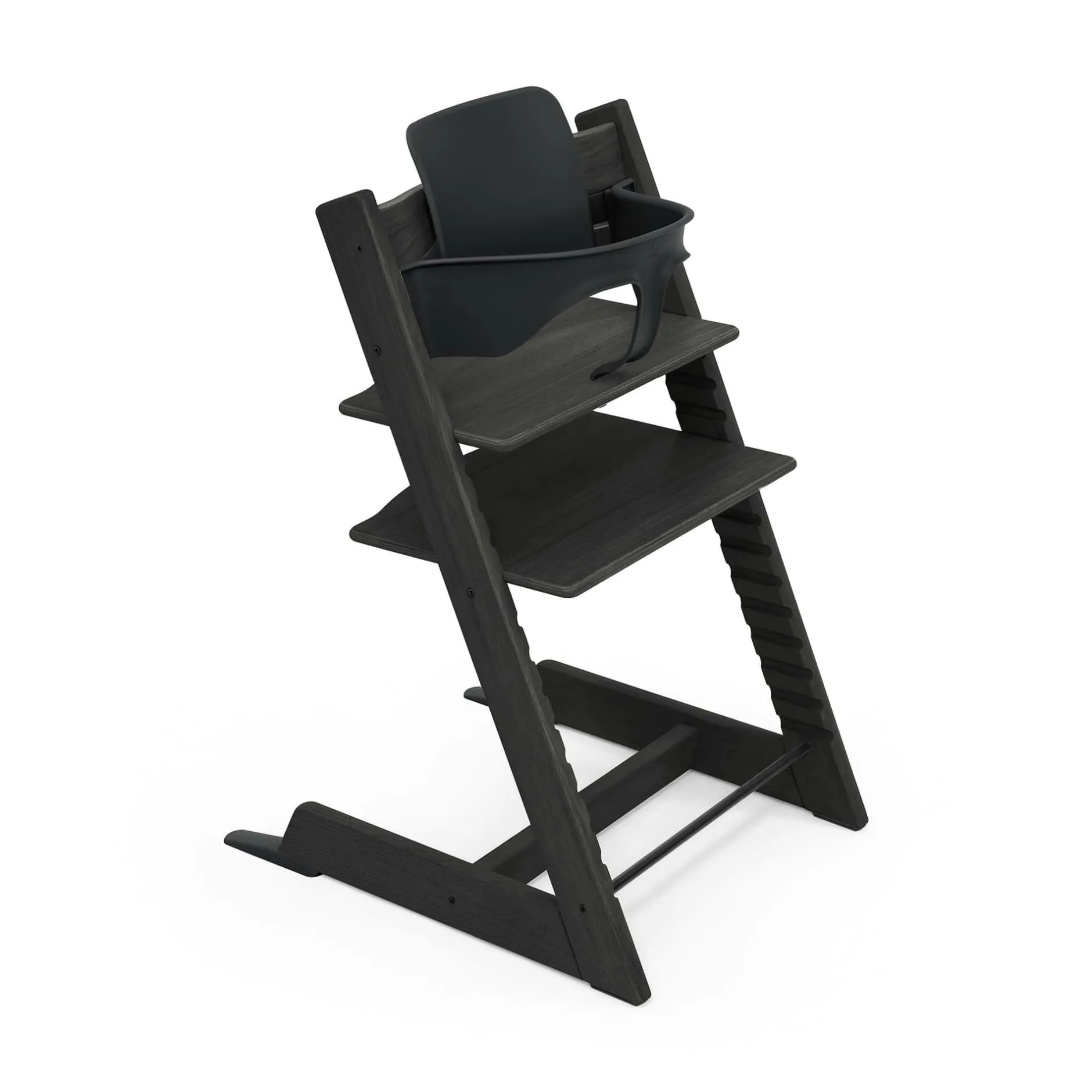 STOKKE Set Tripp Trapp® Schwarz mit Baby Set* Treppenhochstühle