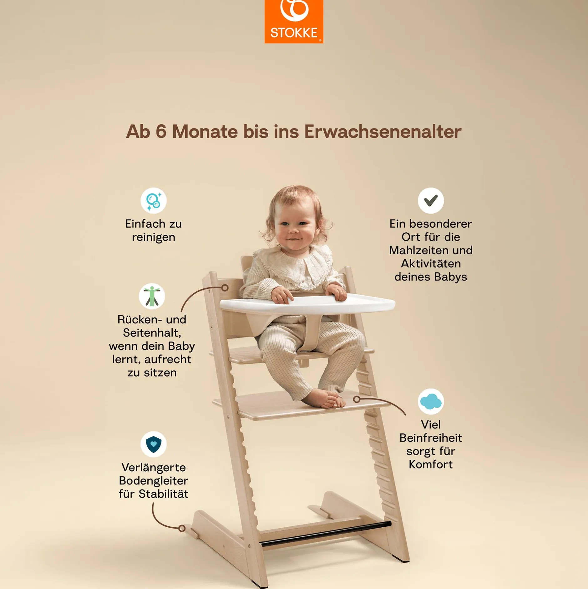 STOKKE Set Tripp Trapp® mit Baby Set und Tablett* Treppenhochstühle