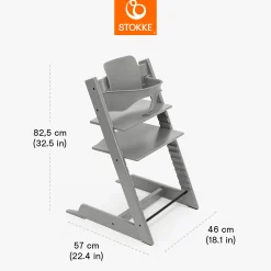STOKKE Set Tripp Trapp® Storm Grey mit Baby Set* Treppenhochstühle