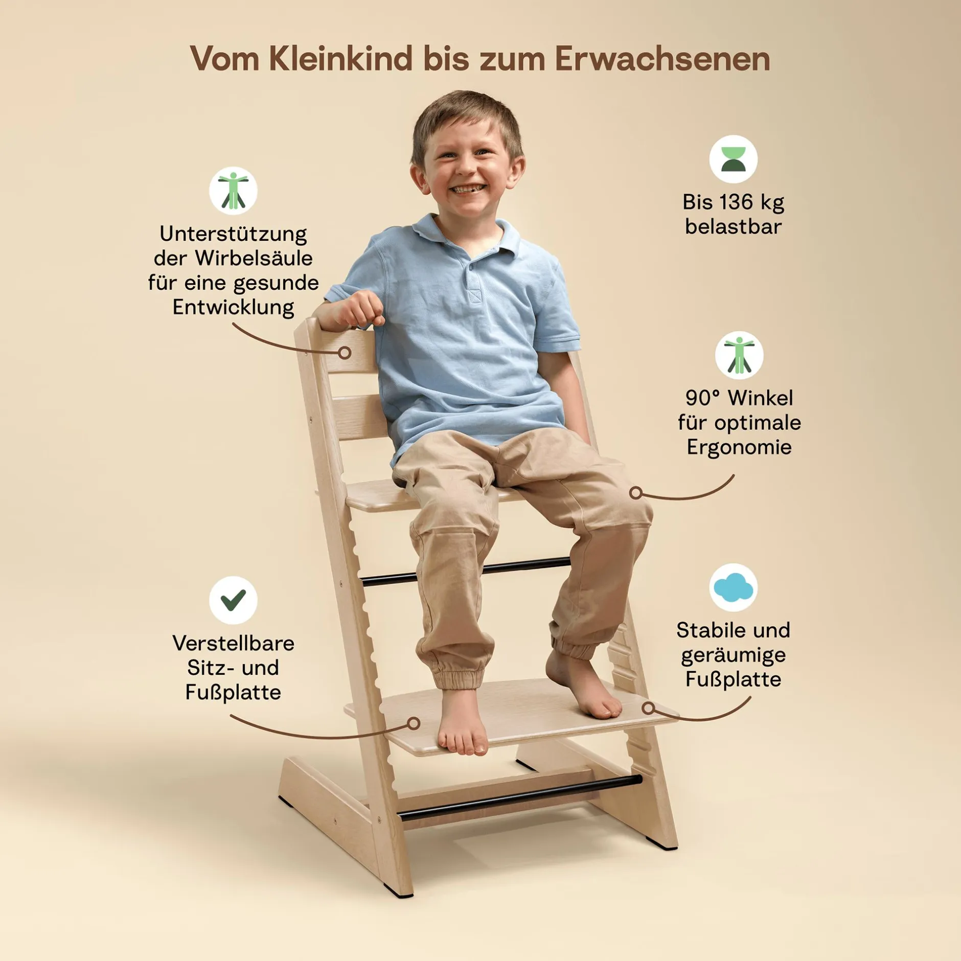 STOKKE Set Tripp Trapp® Storm Grey mit Baby Set* Treppenhochstühle