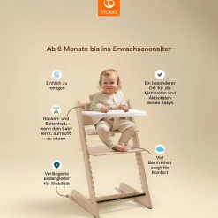 STOKKE Set Tripp Trapp® Storm Grey mit Baby Set und Tablett* Treppenhochstühle